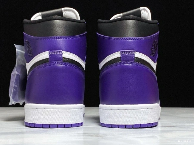 1st Kicks OG Jordan High 555088-500 Purple Court Air 1 0704